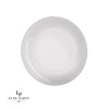 Round Accent Plastic Plates Clear • Silver Round Plastic Plates | 10 Pack