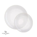 Round Clear and Gold Plastic Plates | 10 Pack