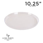 Round Accent Plastic Plates Round Clear Walled Plastic Plates | 10 Pack