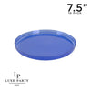 Round Accent Plastic Plates Round Transparent Bartenura Blue Walled Plastic Plates | 10 Pack