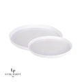 Round White Walled Plastic Plates
