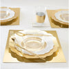 Scallop Design Plastic Plates Scalloped Clear Gold Plastic Plates | 10 Pack