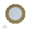 Scallop Design Plastic Plates Scalloped Clear Gold Plastic Plates | 10 Pack