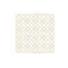 Square Accent Pattern Plastic Plates Square Clear • Gold Pattern Plastic Plates | 10 Plates