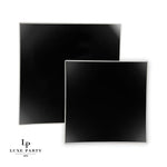 Square Accent Plastic Plates Black • Silver Square Plastic Appetizer Plates