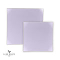 Lavender Square Plastic Plates | 10 Pack