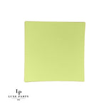 Square Accent Plastic Plates Lime • Gold Square Plastic Plates | 10 Pack