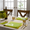 Square Accent Plastic Plates Lime • Gold Square Plastic Plates | 10 Pack