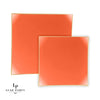 Square Accent Plastic Plates Orange • Gold Square Plastic Plates | 10 Pack