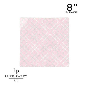 Square Deco Art Pattern Plastic Plates 8