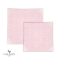 Square Blush • Silver Art Deco Pattern Plastic Plates | 10 Plates