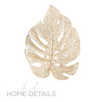 The Leaf Placemats Home Details Leaf Shape Placemat in Gold