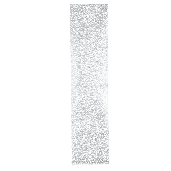 The Rope Placemats Vinyl Leaf Rope Laser Cut Table Runner in Silver