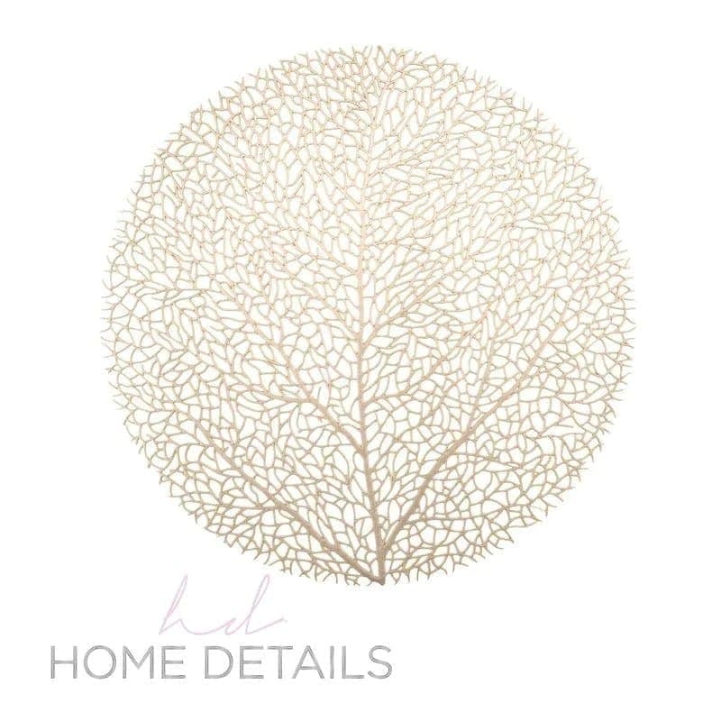 Tree Placemats Round Tree Laser Cut Placemat in Gold