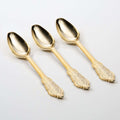 Venetian Design Gold Plastic Spoons | 20 Spoons