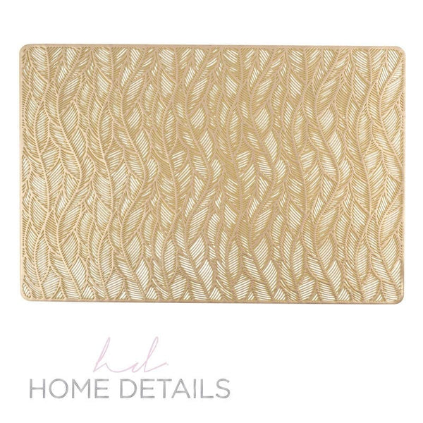 vine Placemats Vine Laser Cut Placemat in Gold